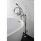 Aqua Vintage CCK8401DKL Freestanding Tub Faucet with Supply Line, Stop Valve, Polished Chrome CCK8401DKL - alternate 4